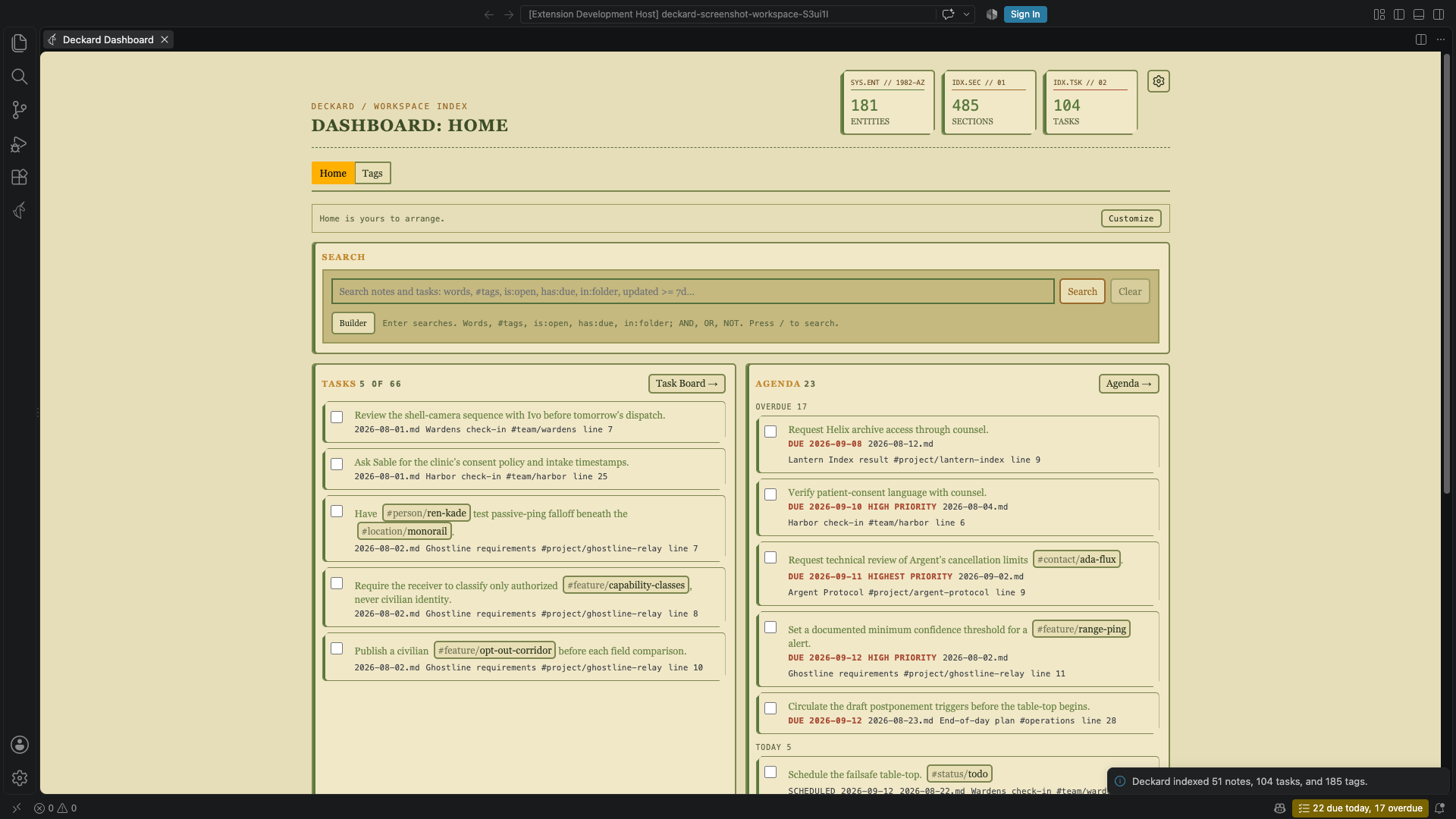 Fellowship theme Dashboard.